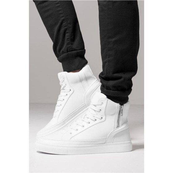Urban Classics Zipper High Top Shoe, white