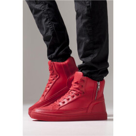 Urban Classics Zipper High Top Shoe, fire red