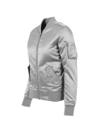 Urban Classics Ladies Satin Bomber Jacket, silver