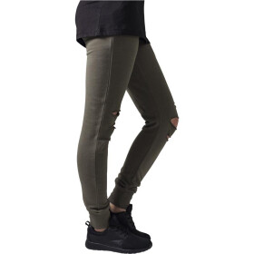 Urban Classics Ladies Cutted Terry Pants, olive
