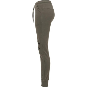 Urban Classics Ladies Cutted Terry Pants, olive