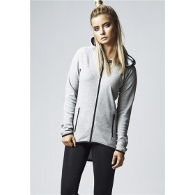 Urban Classics Ladies Athletic Interlock Zip Hoody, grey