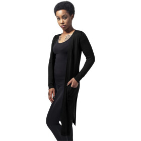 Urban Classics Ladies Fine Knit Long Cardigan, black