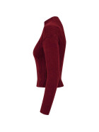 Urban Classics Ladies Short Turtleneck Sweater, burgundy