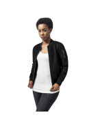 Urban Classics Ladies Imitation Suede Bomber Jacket, black