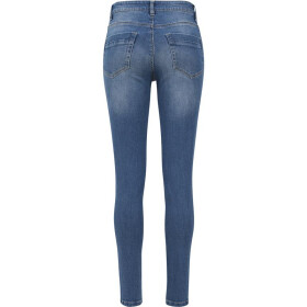 Urban Classics Ladies Ripped Denim Pants, blue washed