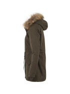 Urban Classics Ladies Sherpa Lined Peached Parka, olive