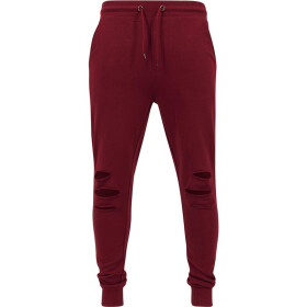 Urban Classics Cutted Terry Pants, burgundy