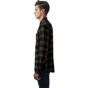 Urban Classics Checked Flanell Shirt 3, blk/olive