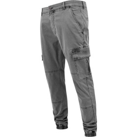 Urban Classics Washed Cargo Twill Jogging Pants, grey