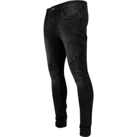 Urban Classics Slim Fit Biker Jeans, black washed