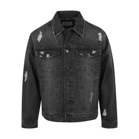 Urban Classics Ripped Denim Jacket, black