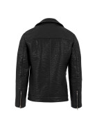 Urban Classics Leather Imitation Biker Jacket, black