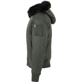 Urban Classics Hooded Basic Bomber Jacket, olive
