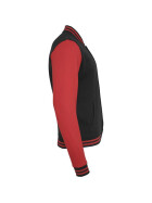 Urban Classics 2-tone College Sweatjacket, blk/red