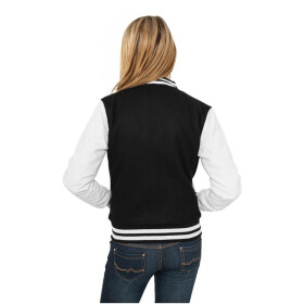 Urban Classics Ladies Oldschool College Jacket, blk/wht