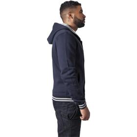 Urban Classics Hooded College Sweatjacket, nvy/gry