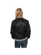 Urban Classics Ladies Shiny College Jacket, blk/wht