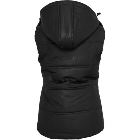 Urban Classics Ladies Shiny Hooded Vest, black