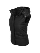 Urban Classics Ladies Shiny Hooded Vest, black