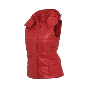Urban Classics Ladies Shiny Hooded Vest, red
