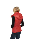 Urban Classics Ladies Shiny Hooded Vest, red