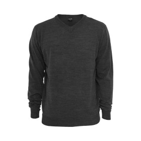 Urban Classics Knitted V-Neck, charcoal