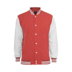 Urban Classics Melange College Sweatjacket, red/wht