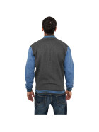 Urban Classics Melange College Sweatjacket, blk/blue