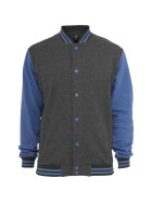Urban Classics Melange College Sweatjacket, blk/blue