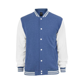 Urban Classics Melange College Sweatjacket, blue/wht