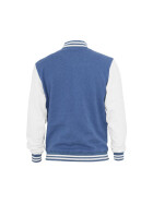 Urban Classics Melange College Sweatjacket, blue/wht