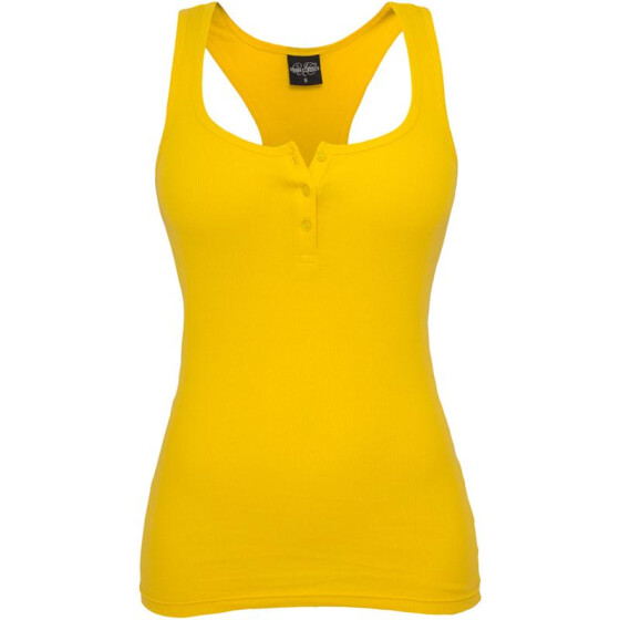 Urban Classics Ladies Button Tanktop, yellow
