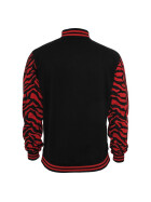 Urban Classics 2-tone Zebra College Jacket, red/blk