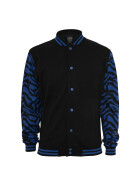 Urban Classics 2-tone Zebra College Jacket, roy/blk
