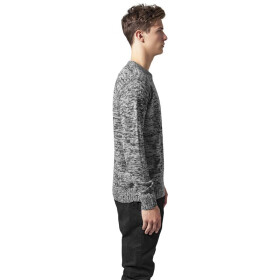 Urban Classics Melange Knitted Crew, blk/gry