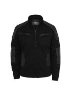 Urban Classics Cotton/Leathermix Racer Jacket, black
