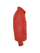 Urban Classics Cotton/Leathermix Racer Jacket, red