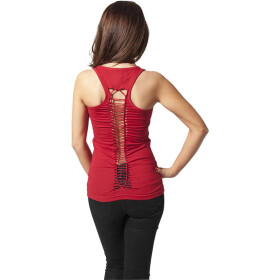 Urban Classics Ladies Cutted Back Tanktop, red
