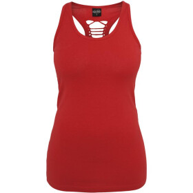 Urban Classics Ladies Cutted Back Tanktop, red