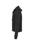 Urban Classics Hooded Denim Fleece Jacket, blk/blk