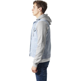 Urban Classics Hooded Denim Fleece Jacket, lightblue