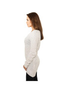 Urban Classics Ladies Long Wideneck Sweater, offwhite