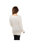 Urban Classics Ladies Long Wideneck Sweater, offwhite