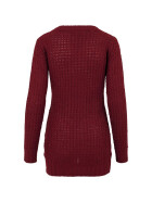 Urban Classics Ladies Long Wideneck Sweater, burgundy