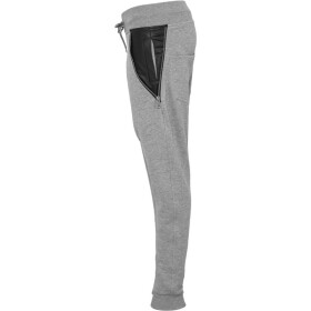 Urban Classics Ladies Side Zip Leather Pocket Sweatpant, grey