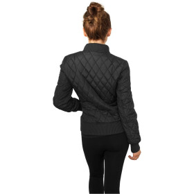 Urban Classics Ladies Diamond Quilt Nylon Jacket, black