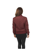 Urban Classics Ladies Diamond Quilt Nylon Jacket, burgundy