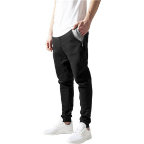 Urban Classics Side Zip Contrast Pocket Sweatpant, blk/gry