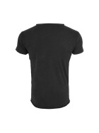 Urban Classics Fitted Peached Open Edge V-Neck Tee, black